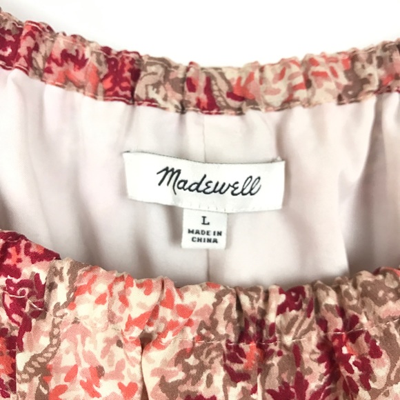 Madewell Silk Cold Shoulder Dress In Paisley M & L - Picture 6 of 7